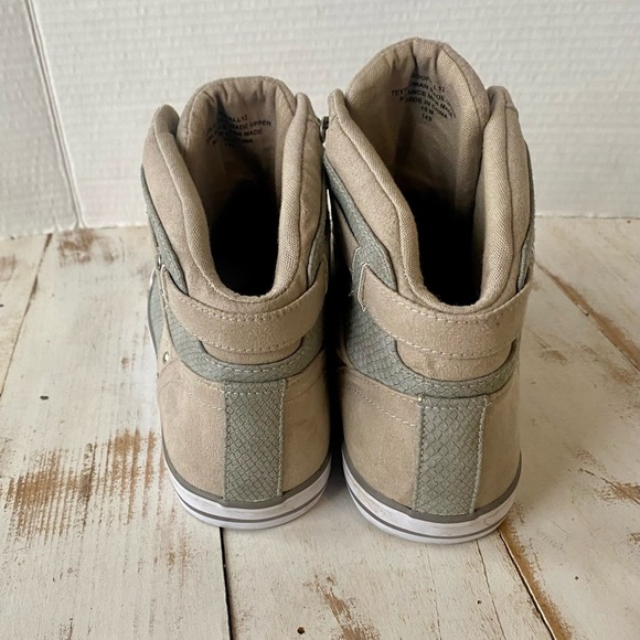 G by GUESS hi-top sneakers GGOPALL 12 womens sz 10 shoes gray tan streetwear EUC - Picture 6 of 14